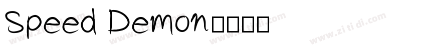 Speed Demon字体转换